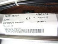 blinds rear rear part Mercedes W221 A2216901249