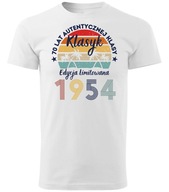 koszulka na 70 URODZINY PREZENT NA URODZINY rocznik 1954 tshirt - XS