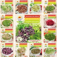 ZESTAW NASIONA NA KIEŁKI MIX ODMIAN ŁATWA UPRAWA MICROGREENS 26 SZT. GRATIS