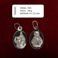 Medalik srebrny SZKAPLERZ Matka Boża + NSJ 0,8 g