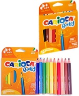 Pastelky CARIOCA BABY pre deti 2+ ceruzkové 10 farieb pre batoľatá