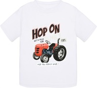 Tričko biele chlapčenské tričko traktor 98/104 2 roky
