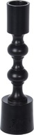 ŚWIECZNIK czarny metalowy 16 cm nowoczesny świecznik na wysoką świecę
