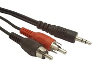 Kabel minijack (3,5 mm) - 2x RCA (chinch) 2,5 metra CCA-458-2.5M