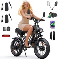 YVY C20 Max 3000W 52V 40Ah 60kM/H 180KM Olejová brzda 20"*4.0" MTB