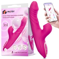 Damski dildo wibrator łechtaczki 7trybami pchania i 10trybami wibracji APP