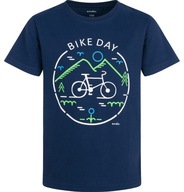 T-shirt chłopięcy Koszulka dziecięca 158 Bawełna MTB Rower Granatowa Endo