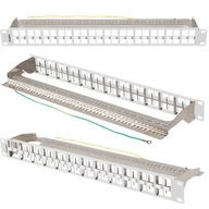 PATCH PANEL PUSTY 48 PORT 1U 19" FTP DO MODUŁÓW KEYSTONE SZARY LANBERG