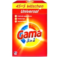 Gama Proszek do prania 3w1 Universal 45+5 prań 50-100p waschen DE