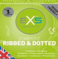 EXS Extreme 3 in 1 rebrované kondómy 3 ks