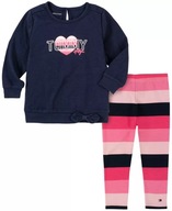 Legginsy dziewczęce Tommy Hilfiger z bluzą Jane różowe 24 m