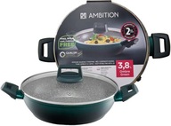 AMBITION PATELNIA GŁĘBOKA WOK OMBRE GREEN 28cm 3,8L INDUKCJA