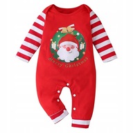 1 PC Christmas Santa Wzór Baby Kombinezon Długi