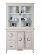 Kredens Witryna Kuchenna Biała Drewniana Shabby Chic