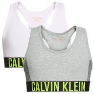 Stanik CALVIN KLEIN biustonosz sportowy dziewczęcy top 2 pak r 128