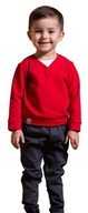 CHLAPČENSKý sveter červený elegantný bavlna 92 98