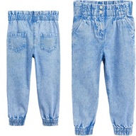 Next Bawełniane Dziewczęce Dziecięce Jeansy Spodnie Jogger Jeans 122 cm