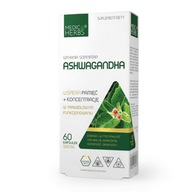 Medica Herbs ASHWAGANDHA 600 mg 60 kap ODPORNOŚĆ PRZED STRESEM Koncentracja