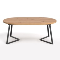 DSI-meble Dubový stôl AXIS 110 rozkladací okrúhly do kuchyne jedálne obývacej izby