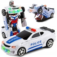 Auto Polícia 2v1 AUTO-ROBOT Svetlá Zvuk LED