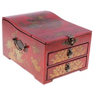 Šperky Vintage Treasure Box Case Makeup Red