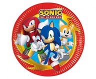 Papierové taniere Sonic 8 ks 23 cm na narodeninovú oslavu