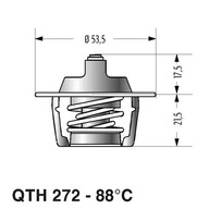 Quinton Hazell QTH272K Termostat, chladiaci prostriedok