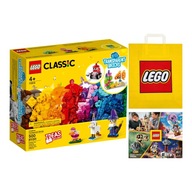 LEGO CLASSIC č. 11013 - Kreatívne priehľadné kocky +Taška +Katalóg 2024