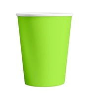 Papierové poháre zelené limetkové 6ks