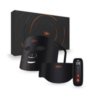 Maska LED na twarz i szyję Silk'n Dual LED Mask czarna przeciwzmarszczkowa