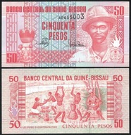 $ Guinea-Bissau 50 PESOS P-10 UNC 1990
