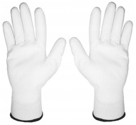 Pracovné rukavice do záhrady Arhem PU-White veľkosť 9 - 12 párov BIELA