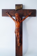 Krzyż drewniany pasyjka figura Jezus rzeźba