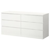 IKEA MALM Komoda 6 zásuviek biela 160x78 cm