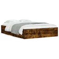 Rama łóżka z szufladami, przydymiony dąb, 120x190 cm