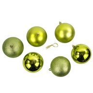 Limonkowe bombki choinkowe 10 cm 6 szt. nietłukące ozdoby świąteczne