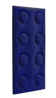 Čalúnený panel Nástenná opierka hlavy imitácia kociek tmavo modrá 50x25 cm