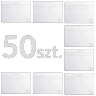 50 sztuk: 60x90 mm (77x95) etui IDENTYFIKATOR HOLDER na smycz klips skipass