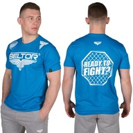 BELTOR KOSZULKA MĘSKA OCTAGON T-SHIRT SPORTOWY BAWEŁNA NIEBIESKI XL