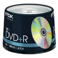 PŁYTY TDK DVD+R 4,7GB 16x cake 50