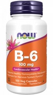 NOW FOODS Vitamín B6 (100 kaps.)