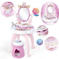 Smoby Disney Princess Toaletka z Obrotowym Lustrem 2w1 + 10 Akcesoriów