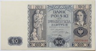 Banknot 20 Złotych - 1936 rok - Seria BŁ