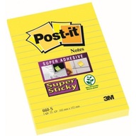 Bloczki 3M POST-IT 660-S 102x152mm żółty 75k linia