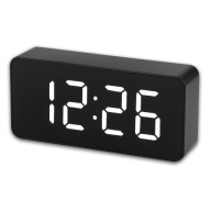 ÉBRESZTŐÓRA ELEKTRONIKUS ÓRA DIGITÁLIS ASZTALI HŐMÉRŐ ÁLLÓ LED RIASZTÓ