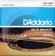 D'ADDARIO 85/15 Bronze Wound EZ910 struny (11-52)