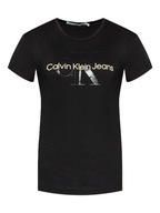 CALVIN KLEIN T-SHIRT - KOSZULKA CZARNA DAMSKA XS