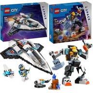 LEGO City SPACE Statek kosmiczny 60430 + Mech 60428 ROBOT KOSMOS RAKIETA