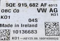 AUDI VW LADOWARKA per batteria 5QE915682AF