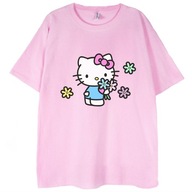 Tričko Hello Kitty kvety mačka tričko 146 152